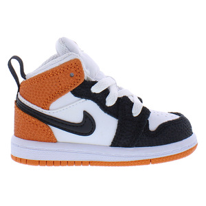 Nike จอร์แดน1กลาง SE ทารก/เด็กวัยหัดเดินรองเท้าผ้าใบสีขาว/ดำ/ปลาดาวไฟโลโก้รองเท้าลำลอง-100% ของแท้ - Product Image 3