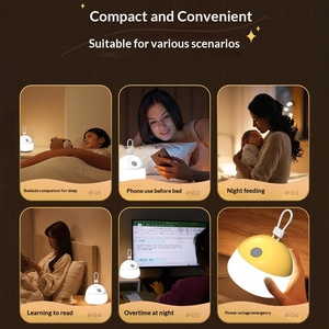 Lanterne de camping extérieure LED rechargeable USB-C, design en silicone portable, longue autonomie, lumière blanche et jaune, ambiance lumineuse pour tente - Product Image 5