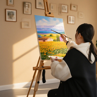 Chevalet de peinture en bois de hêtre, pliable et réglable, léger (2,5 kg), vente en gros, fabriqué en Chine pour artistes et étudiants