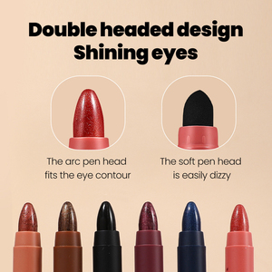 <strong>Eyeshadow</strong> Liner Pen Metallic Dark Delicate Silky Texture Waterproof Easy Blend Shimmer Daily Eye Makeup OEM ODM Custom LOGO - Product Image 3