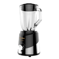 AKANE A.81466 Blender Elektrik 500W 1.5L Wadah Kaca 24000RPM Licuadora Eléctrica Kepala Alat Stainless Steel Pulse Kontrol 2 Kecepatan