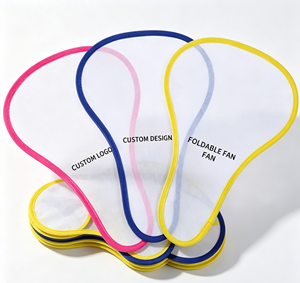 Custom Logo <b>Foldable</b> Hand Fan Portable Flying Disc Fan for Events Promotions Trade Shows and Giveaways - Product Image 1