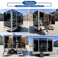 Promotion : Remorque WC Mobile 2 Cabines, Mono-essieu, avec Chasse d'eau, Lavabo et Urinoir, pour Événements Extérieurs et Chantiers