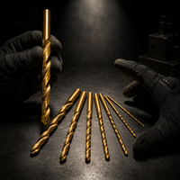 Juego de brocas helicoidales HSS M2 totalmente rectificadas DIN 338, longitud Jobber, para taladrar metal, acero inoxidable y madera, kit de herramientas, OEM de fábrica