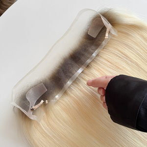 Listo para enviar: Topper de cabello humano 100% natural de 12"X1.5 con encaje HD, aspecto natural, para la línea del cabello frontal, con cordón. - Product Image 1