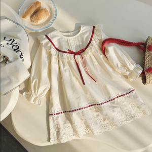 Юбка с рюшами и длинным рукавом, 2025-осень - Product Image 1