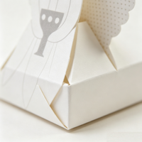 Porte-candis pour fête de baptême, design ange, pliables, en carton recyclable