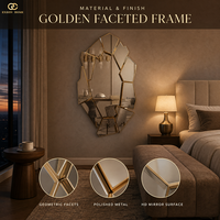 Miroir mural de luxe léger de style français pour l'entrée, décoration de salon, miroir suspendu pour la chambre à coucher, design en forme de miroir