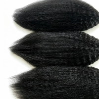 Extensiones de Cabello Humano Vietnamita 12A de Doble Trama con Queratina, Liso Kinky, Punta Plana Invisible, Extensiones de Cabello con Queratina K-tip