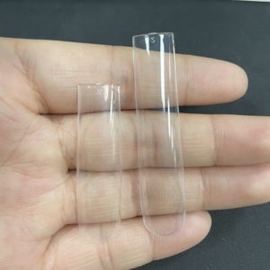 Puntas de uñas postizas cuadradas cónicas, cobertura completa, ABS, transparente, 504 Uds. - Product Image 2