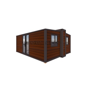 Maison conteneur extensible préfabriquée 2-3 chambres à construire rapidement, villa mobile avec panneaux sandwich - Product Image 1