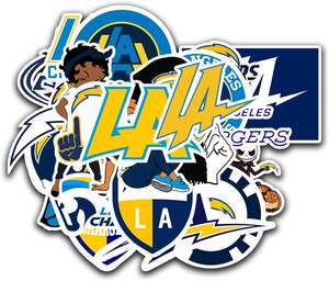 חם מכירה לוס אנג 'לס מטענים 50 יח' pvc עמיד למים מדבקות Pvc secals Vintage תוויות לוגו קבוצת כדורגל - Product Image 1