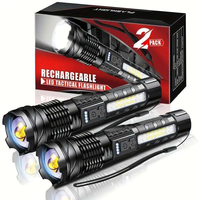 Linterna LED COB recargable de 8 modos, súper brillante, luz de trabajo de alto lumen, para emergencias, camping, senderismo, con batería de gran capacidad.