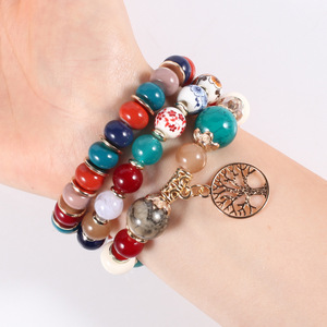 Fashion Jewelry Tree Of Life <b>Beaded</b> <b>Bracelets</b> Resin Zinc Alloy Unisex Gift Made In China - Product Image 3