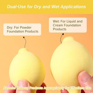 Juego de Esponjas de Maquillaje con <span class=keywords><strong>Forma</strong></span> de Fruta, 3 Piezas, Esponjas de Maquillaje Naturales, No Látex, Aptas para la Piel, Marca Privada - Product Image 4