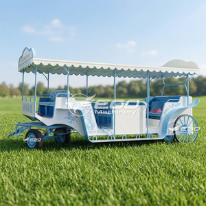 Chariot de mariage bleu royal pour la visite touristique – Transport spécial événementiel - Product Image 1