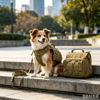 Harnais tactique pour chien en alliage, gilet de sécurité personnalisé avec poignée de circulation, sacs durables et réglables pour l'entraînement et le travail en extérieur des animaux de compagnie