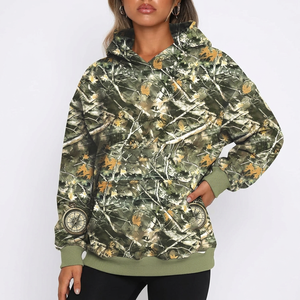 Sudadera con Capucha de Camuflaje para Hombre, Manga Larga, Tejida, Sin Forro, Estilo Otoñal, Estampado por Sublimación, Logotipo en la Manga Izquierda - Product Image 1