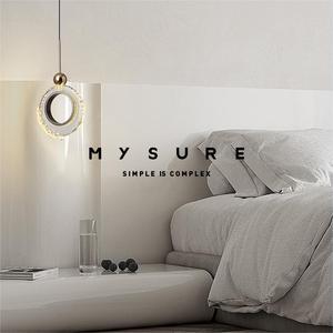 Italian High-End Bedroom Atmosphere Pendant <b>Light</b> Postmodern Luxury Small Pendant Crystal Earring High-end Pendant <b>Chandelier</b> - Product Image 2