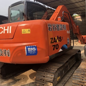 Mini pelle sur chenilles Hitachi ZX70 d'occasion 7 Tonnes Rouge 0.3m Godet 40,5 kW Composants centraux Pompe moteur Vente bon marché - Product Image 2