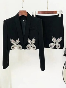 Conjunto <span class=keywords><strong>de</strong></span> <span class=keywords><strong>traje</strong></span> <span class=keywords><strong>de</strong></span> <span class=keywords><strong>falda</strong></span> Formal con cuentas <span class=keywords><strong>de</strong></span> lujo para <span class=keywords><strong>mujer</strong></span>, ropa <span class=keywords><strong>de</strong></span> trabajo <span class=keywords><strong>de</strong></span> negocios para <span class=keywords><strong>mujer</strong></span>, <span class=keywords><strong>Chaqueta</strong></span> corta <span class=keywords><strong>de</strong></span> manga larga <span class=keywords><strong>de</strong></span> 2 piezas <span class=keywords><strong>y</strong></span> minifalda - Product Image 2