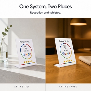 Fabrieksgroothandel NFC Google Review Kaart Acryl Tap Menu Tafelblad Bord Restaurant Cafe Bar Aangepast Logo Dubbelzijdig - Product Image 2