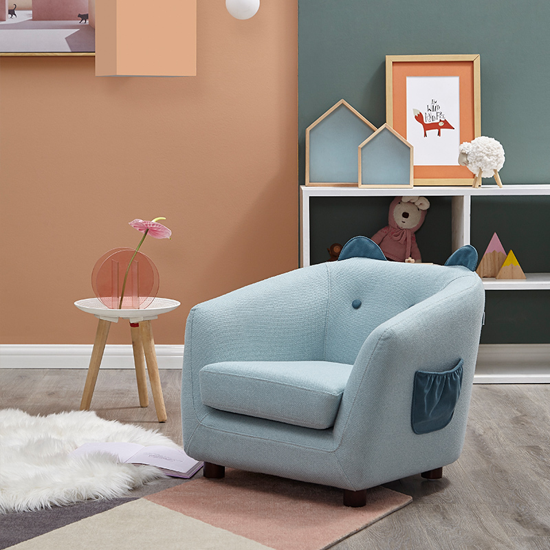71026A/B quanu kids recliner sofa chair animal shape kids bean bag chair