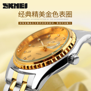 Montre chronographe ronde pour homme et femme, montre-bracelet de luxe en acier inoxydable, montre à quartz étanche 30M - Product Image 2