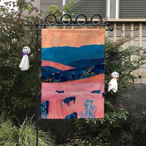 Imagen personalizada Logotipo personalizado Bandera de jardín 12 \ "x 18 \" Nylon Vinilo Seda Poliéster Plástico con impresión digital para seguro automotriz Hecho en para - Product Image 6