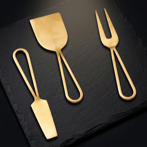 Elegante Juego de Cuchillos para Queso de Acero Inoxidable con Mango de Madera – Herramientas Premium para Servir Queso en el Hogar, Fiestas y como Regalo - Product Image 1