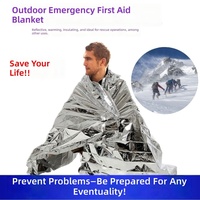 Couverture d'urgence extérieure, protection thermique, anti-gel, prévention de l'hypothermie, réfléchissante, en aluminium argenté, normale, imperméable
