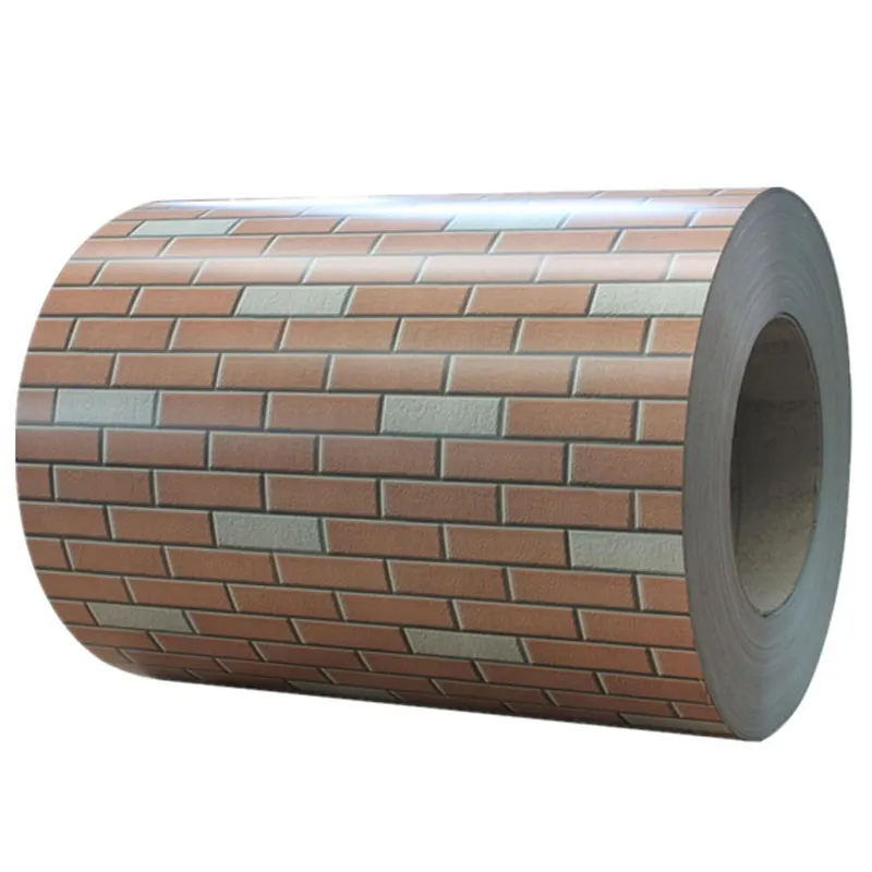 China factory brick pattern prepainted galvanized metal steel coils ppgi color coated steel building material