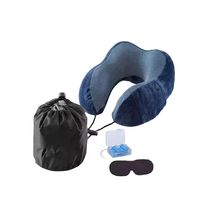 Oreiller de voyage ergonomique en mousse à mémoire de forme en forme de U Coussin de relaxation orthopédique cervical Soutien du sommeil en avion avec soulagement de la douleur corporelle