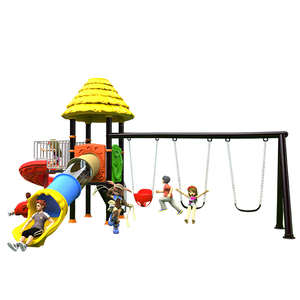 Thiết bị vui chơi công viên mạo hiểm thương mại, khu vui chơi trẻ em, cầu trượt nhựa mầm non, bộ xích đu, sân chơi ngoài trời cho trẻ em - Product Image 4