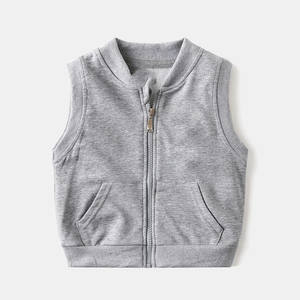 Gilet coupe-vent personnalisé avec logo pour garçons et filles, veste zippée, manteau d'hiver pour enfants, vêtements d'extérieur d'automne sans manches - Product Image 4