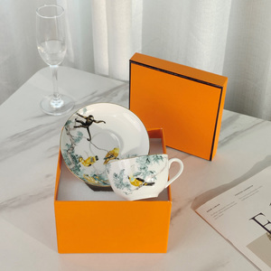 Best Selling Nordic Jungle Animal Pattern Ceramic <b>Cup</b> and Saucer Made of Bone China - Product Image 6