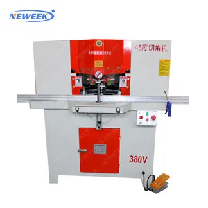 NEWEEK picture frame aluminum profile double-head saw wood corner cutting machine 45 degree angle cutter