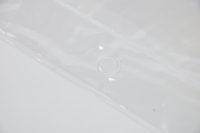 Sac d'emballage suspendu en PVC transparent portable, impression de logo personnalisée, pochette pliable en plastique transparent pour organiser les cosmétiques et les articles de toilette