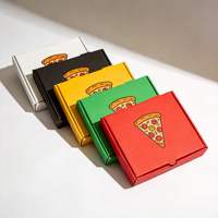 Boîte d'emballage pour pizza personnalisée, boîte d'emballage à trois parois anti-brûlure, emballage alimentaire et de boissons, boîtes à pizza en papier enduit