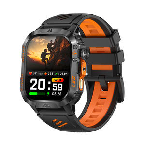 Montre connectée tactique pour homme HTSF HT46, camouflage bicolore, écran IPS 2,01 pouces, étanche IP68, batterie 1200 mAh, bracelet en métal - Product Image 1