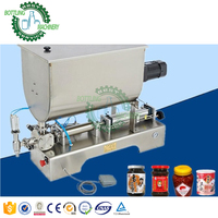 Sistem Pengisian Ulang Viscous Pneumatik Semi Otomatis untuk Sampo, Sabun Mandi, Pasta Gigi, Sachet, Pouch, Nozzle Tunggal/Ganda dengan Mixer