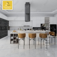 Armoires de cuisine modulaires en bois de haute qualité CBMmart, design en placage de bois MDF, style Shaker moderne