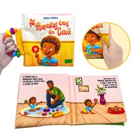 Libro de tela suave OEM con sonajero y papel crujiente, impresión colorida, educación temprana para niños pequeños