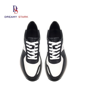 Fashion High-quality Cow Genuine <b>Leather</b> Two Tone Color Custom Logo Handmade Men's <b>Sneaker</b> Breathable Walking Autumn Comfort - Product Image 4