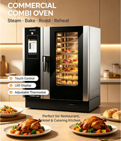 Four combiné électrique commercial multifonctionnel à vapeur et convection avec écran tactile pour boulangerie (soja/noix/maïs)
