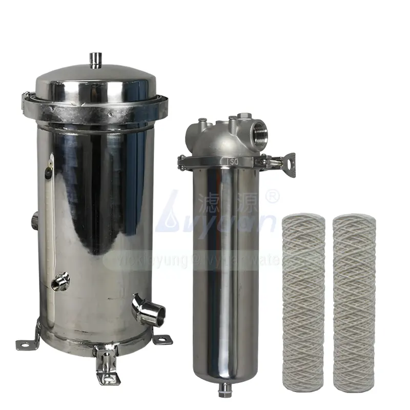 Защитный прецизионный фильтр для очистки воды, корпус фильтра с хлопковым картриджем для осадка, нержавеющая сталь 10, 20 дюймов CN;GUA