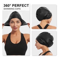 Bonnets de douche L/XL bonnet de bain en silicone à cheveux longs pour dreadlocks tresses pour enfants et adultes unisexes pour garder les cheveux au sec