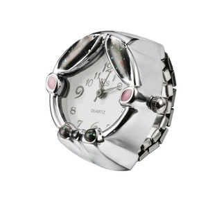 Modieus ringhorloge, eenvoudig ontwerp, kast van roestvrij staal, mini quartz vingerhorloge, unisex, dagelijks gebruik - Product Image 4