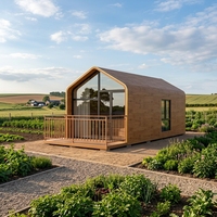 Maisonnette préfabriquée modulaire personnalisée, structure biomimétique en panneaux sandwich d'acier imperméables, villa moderne, cabane de glamping portable