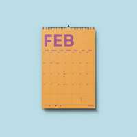 Calendrier imprimé inspiré des plans architecturaux avec détails de dessins techniques et système de référence de grille pour les studios de conception